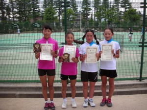 第３２回福島県春季ジュニアテニス選手権大会Ｕ１２女子ダブルス１位２位