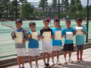 第３２回福島県春季ジュニアテニス選手権大会Ｕ１２男子ダブルス入賞者