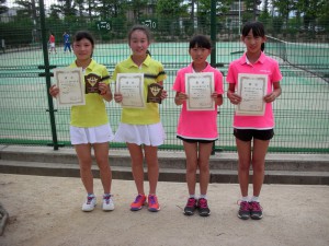 第３２回福島県春季ジュニアテニス選手権大会Ｕ１４女子ダブルス１位２位