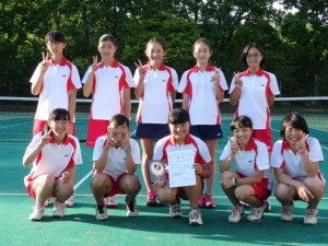 第２９回福島県春季中学生テニス選手権大会団体戦女子優勝