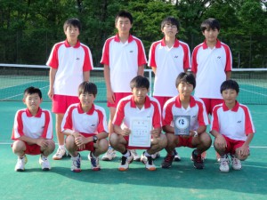 第２９回福島県春季中学生テニス選手権大会団体戦男子優勝