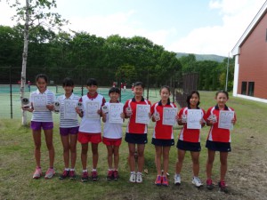 第２９回福島県春季中学生テニス選手権大会ダブルス女子入賞者