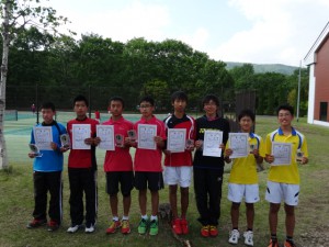 第２９回福島県春季中学生テニス選手権大会ダブルス男子入賞者