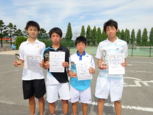 第２９回福島県春季中学生テニス選手権大会シングルス入賞者