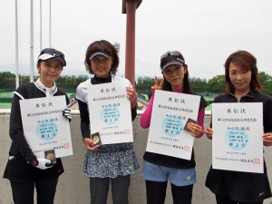 第６８回福島県総合体育大会テニス競技成年４０歳以上女子ダブルス入賞者