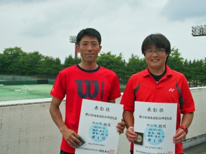 第６８回福島県総合体育大会テニス競技成年３５歳以上男子ダブルス入賞者