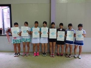 第６８回福島県総合体育大会テニス競技少年男女女子ダブルスⅠ部入賞者
