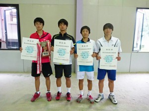 第６８回福島県総合体育大会テニス競技少年男女の部男子シングルスⅠ部入賞者