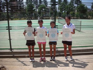 第６８回福島県総合体育大会テニス競技スポーツ少年団の部小学生女子シングルス入賞者