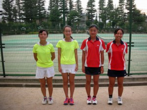 第６８回福島県総合体育大会テニス競技スポーツ少年団の部中学生女子ダブルス入賞者
