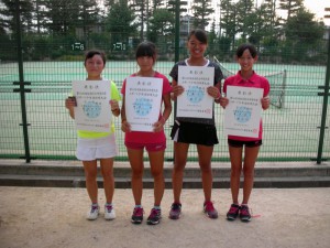 第６８回福島県総合体育大会テニス競技スポーツ少年団の部中学生女子シングルス入賞者