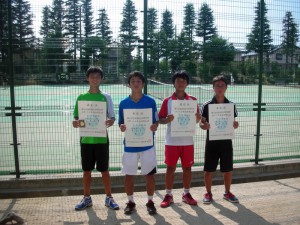 第６８回福島県総合体育大会テニス競技スポーツ少年団の部中学生男子シングルス入賞者