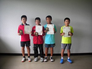 第２９回福島県秋季小学生テニス選手権大会男子シングルス入賞者