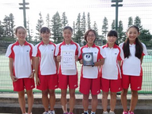 第２９回秋季中学生テニス選手権大会団体戦女子の部優勝