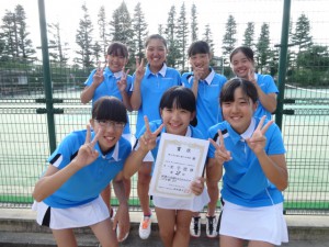 第２９回秋季中学生テニス選手権大会団体戦女子の部２位