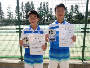 第２９回秋季中学生テニス選手権大会男子ダブルス優勝