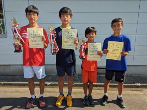２０２３日植杯ＲＳＫ全国選抜ジュニアテニス選手権福島県予選男子シングルス入賞者