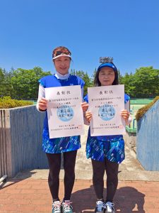 第７６回福島県総合体育大会テニス競技成年の部４５歳女子ダブルス入賞者