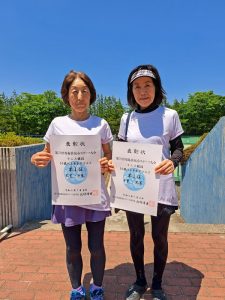 第７６回福島県総合体育大会テニス競技成年の部５０歳女子ダブルス入賞者