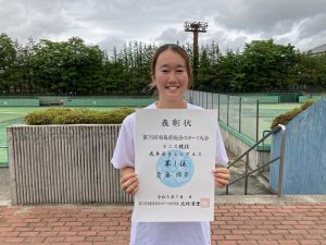 第７６回福島県総合体育大会テニス競技成年の部一般女子シングルス入賞者