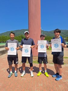 第７６回福島県総合体育大会テニス競技成年の部３５歳男子ダブルス入賞者