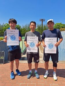 第７６回福島県総合体育大会テニス競技成年の部３５歳男子シングルス入賞者