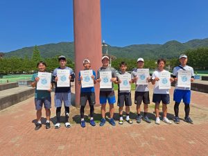 第７６回福島県総合体育大会テニス競技成年の部４５歳男子ダブルス入賞者