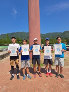 第７６回福島県総合体育大会テニス競技成年の部５５歳男子ダブルス入賞者