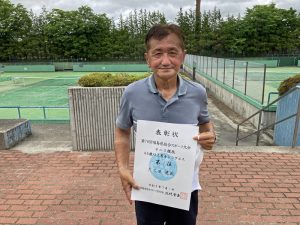 第７６回福島県総合体育大会テニス競技成年の部６５歳男子シングルス入賞者
