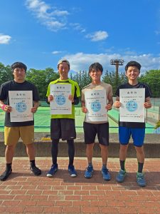 第７６回福島県総合体育大会テニス競技成年の部一般男子ダブルス入賞者