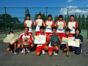 第３７回福島県中学生テニス選手権男子団体戦優勝