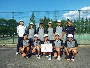 第３７回福島県中学生テニス選手権男子団体戦３位