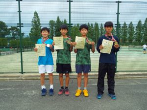 第３７回福島県中学生テニス選手権シングルスの部男子シングルス入賞者