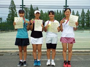 第３７回福島県中学生テニス選手権シングルスの部女子シングルス入賞者