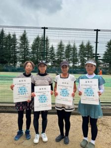 第７７回福島県総合スポーツ大会テニス競技一般の部４０歳女子ダブルス入賞者