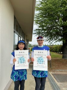 第７７回福島県総合スポーツ大会テニス競技一般の部４５歳女子ダブルス入賞者