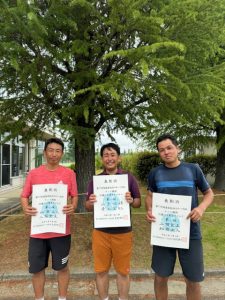 第７７回福島県総合スポーツ大会テニス競技一般の部３５歳男子ダブルス入賞者