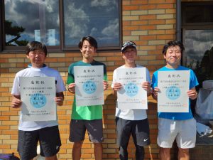 第７７回福島県総合スポーツ大会テニス競技一般の部４５歳男子シングルス入賞者