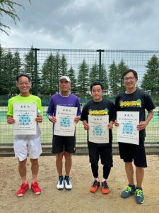 第７７回福島県総合スポーツ大会テニス競技一般の部５５歳男子ダブルス入賞者