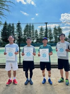 第７７回福島県総合スポーツ大会テニス競技一般の部５５歳男子シングルス入賞者