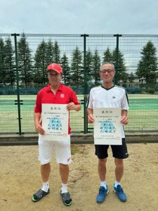 第７７回福島県総合スポーツ大会テニス競技一般の部６０歳男子ダブルス入賞者