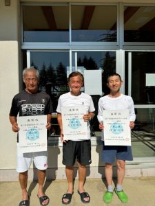 第７７回福島県総合スポーツ大会テニス競技一般の部６５歳男子シングルス入賞者