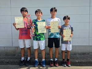 ２０２４中牟田杯全国選抜ジュニアテニス選手権福島県予選男子シングルス入賞者