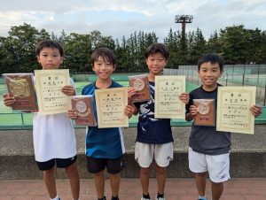 第３８回福島県秋季小学生テニス選手権大会男子シングルス入賞者