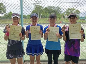 第３８回福島県中学生新人テニス選手権大会シングルスの部女子入賞者