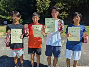 第１４回福島空港公園杯秋季選抜ジュニアシングルステニス大会男子シングルス入賞者