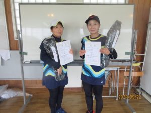 第４７回福島県秋季ダブルステニス選手権大会６０歳女子ダブルス入賞者