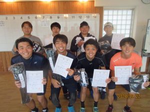 第４７回福島県秋季ダブルステニス選手権大会一般男子ダブルス入賞者