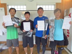 第４７回福島県秋季ダブルステニス選手権大会４５歳男子ダブルス入賞者